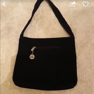 SAK black shoulder purse w logo